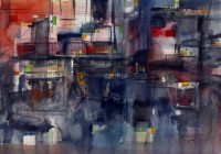 Amir Jamil, 15 x 21 Inch, Watercolor on Paper,  Cityscape Painting, AC-AJM-017